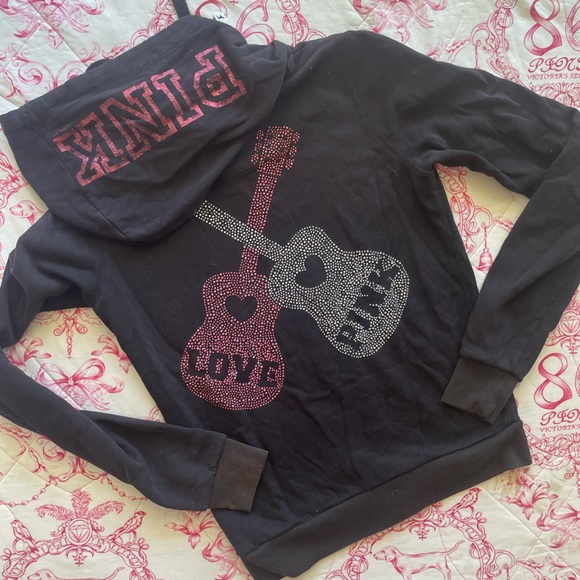 PINK VICTORIAS SECRET BLING GUITAR SET VINTAGE RARE 🩷🎸🖤 - Picture 14 of 15